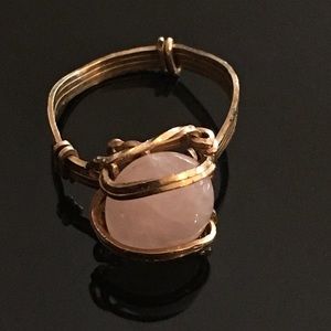 10k gold quartz handmade ring